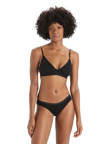 One Piece & Sets Icebreaker Merino Siren Bra Damskie Czarne | PL 1201AHKP